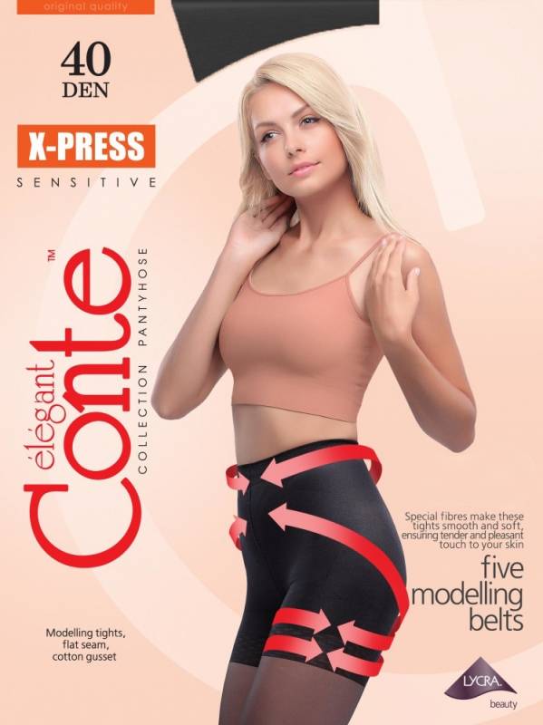 Conte X-Press 40 den sukkahousut musta