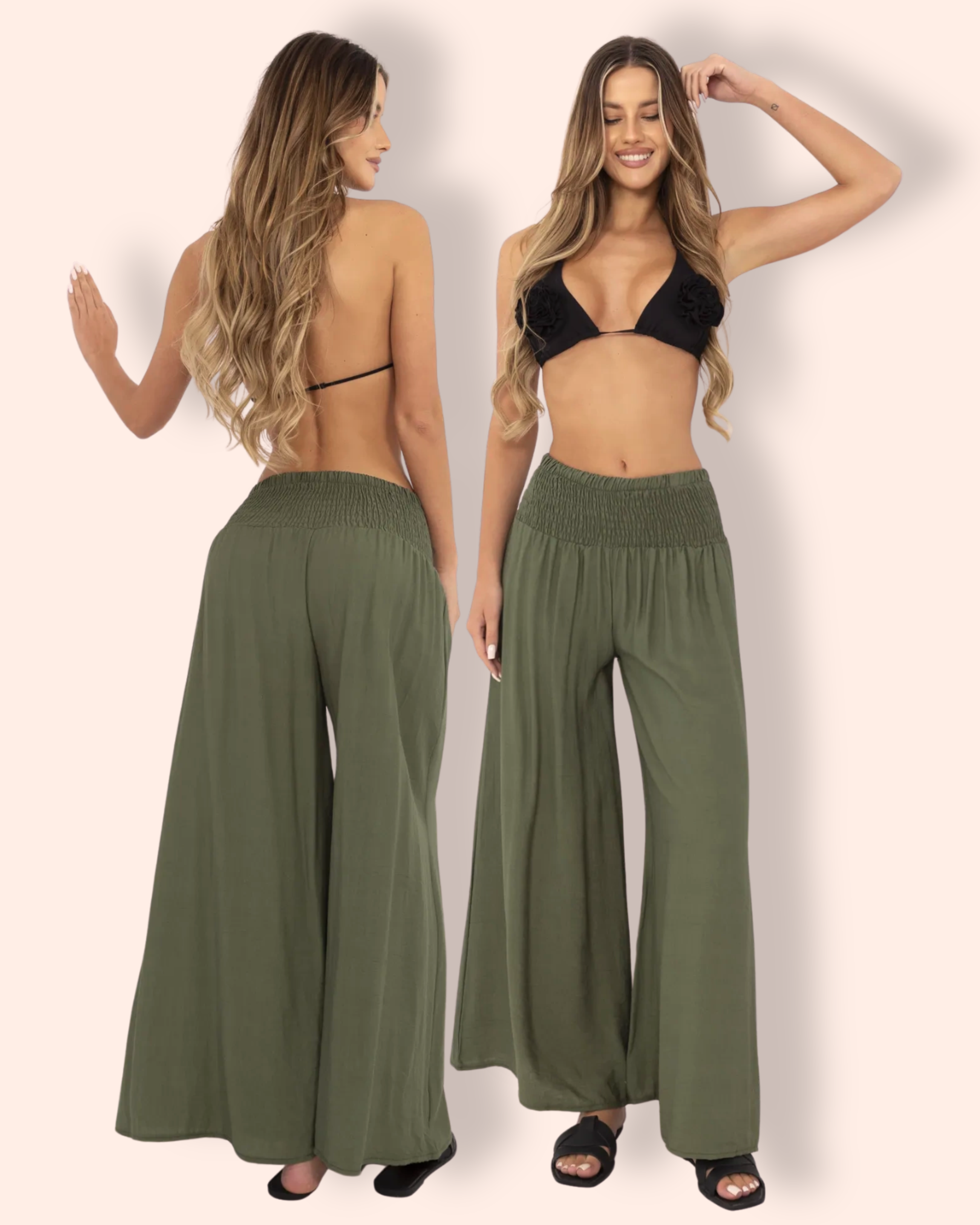 DANI palazzo housut khaki