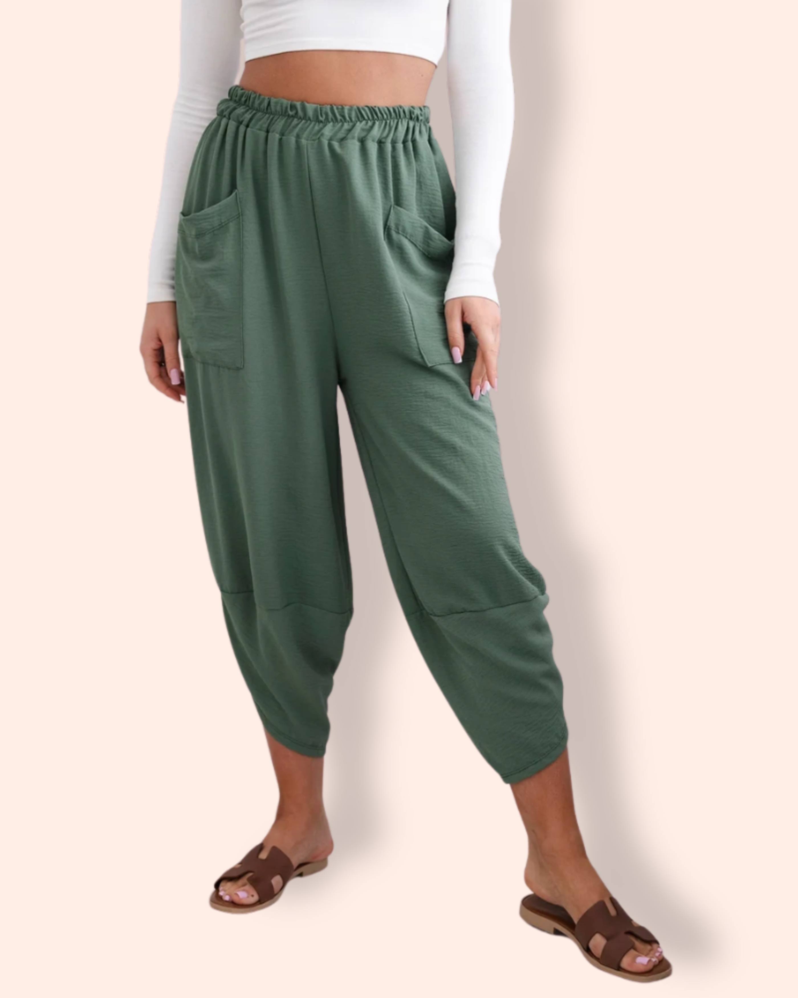 ARIEL haaremihousut khaki