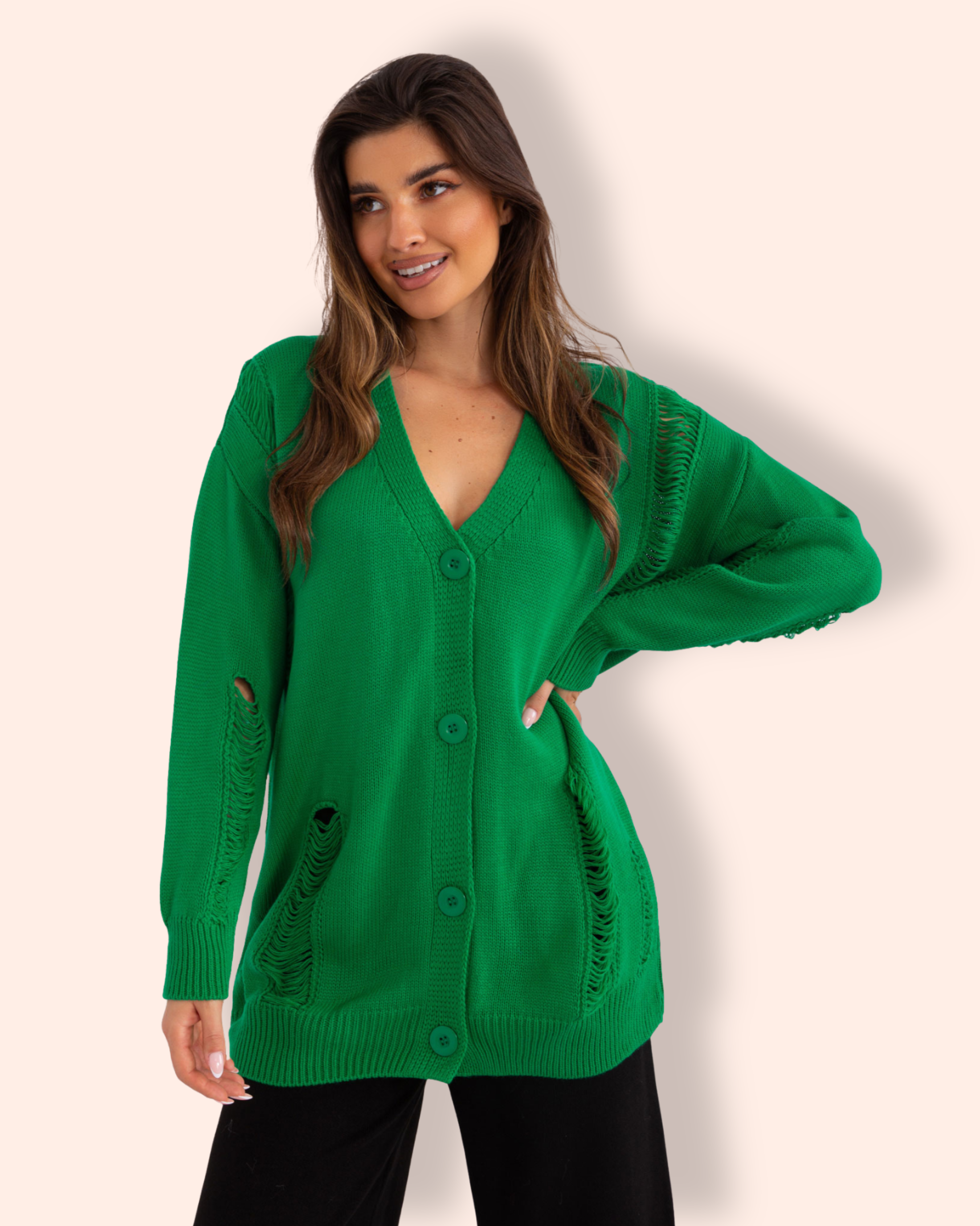 NITA Summer Knit neuletakki vihreä