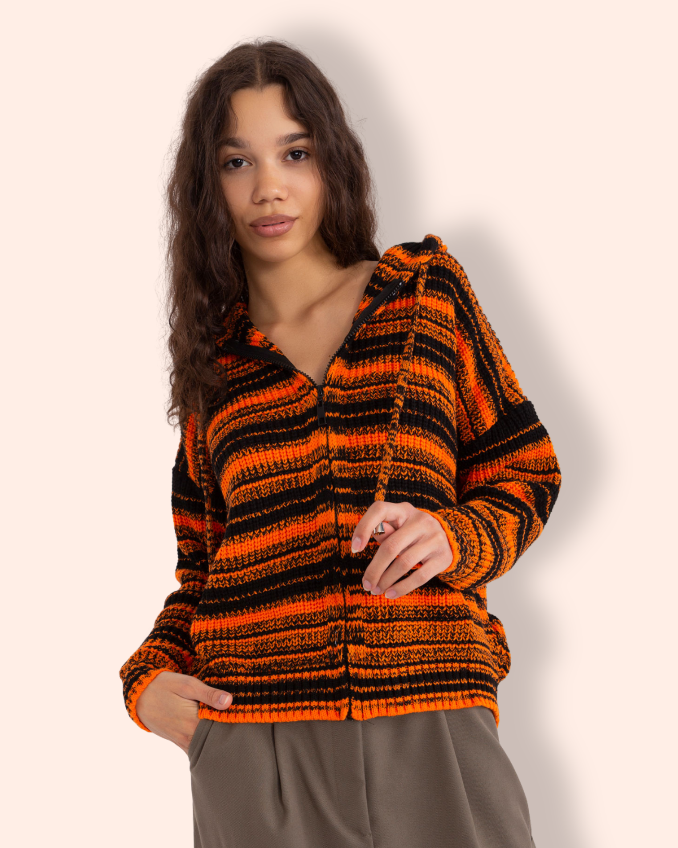 PIRTA Summer Knit neuletakki oranssi