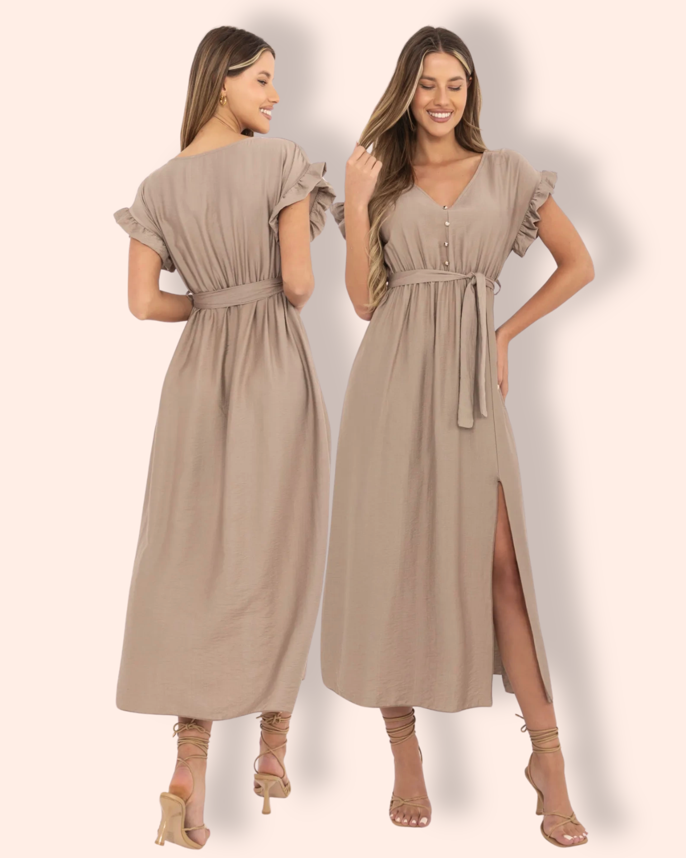 ELLIS midimekko beige