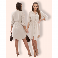 EMMA paitamekko napeilla beige
