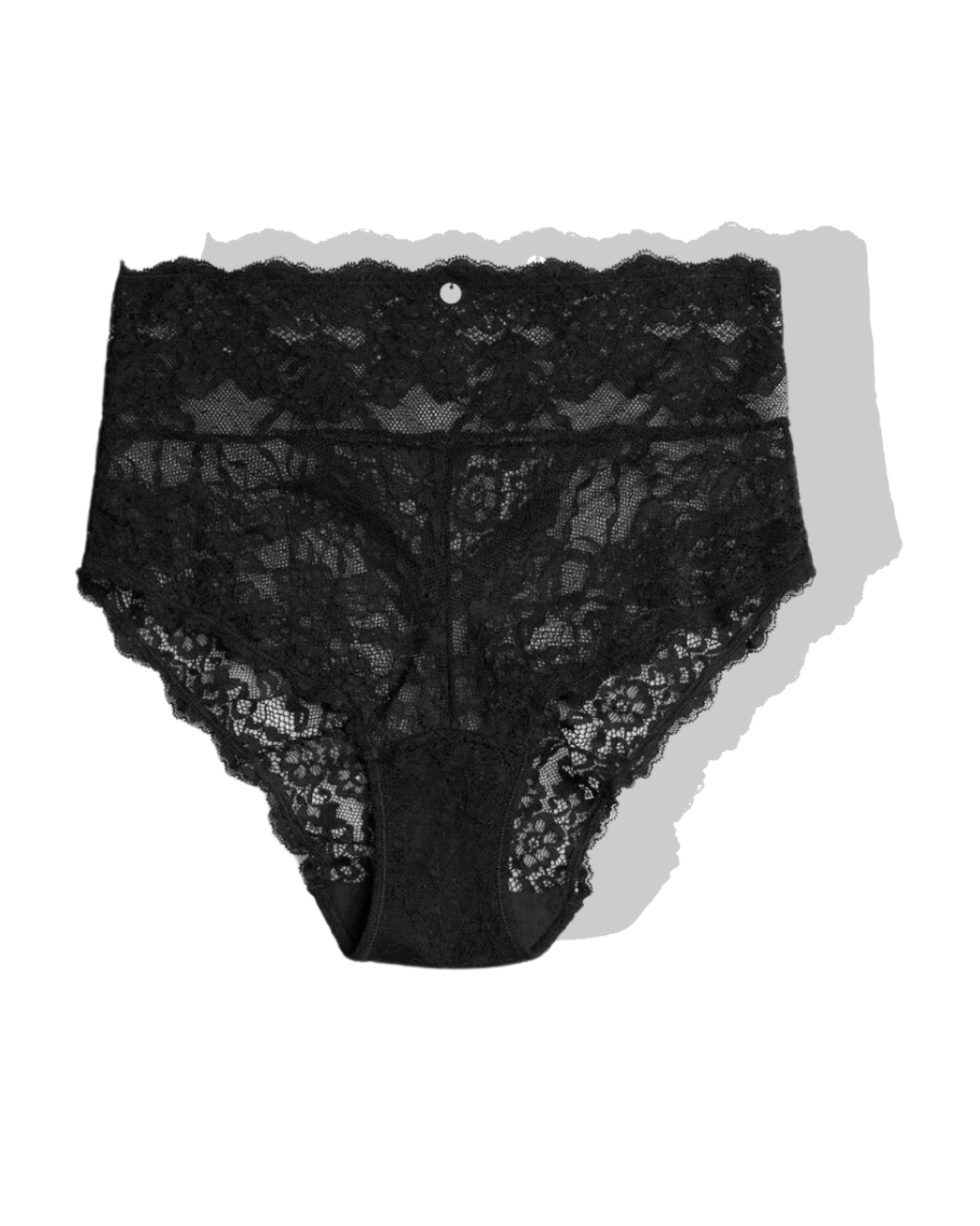 YM High Waist Lace alushousut musta